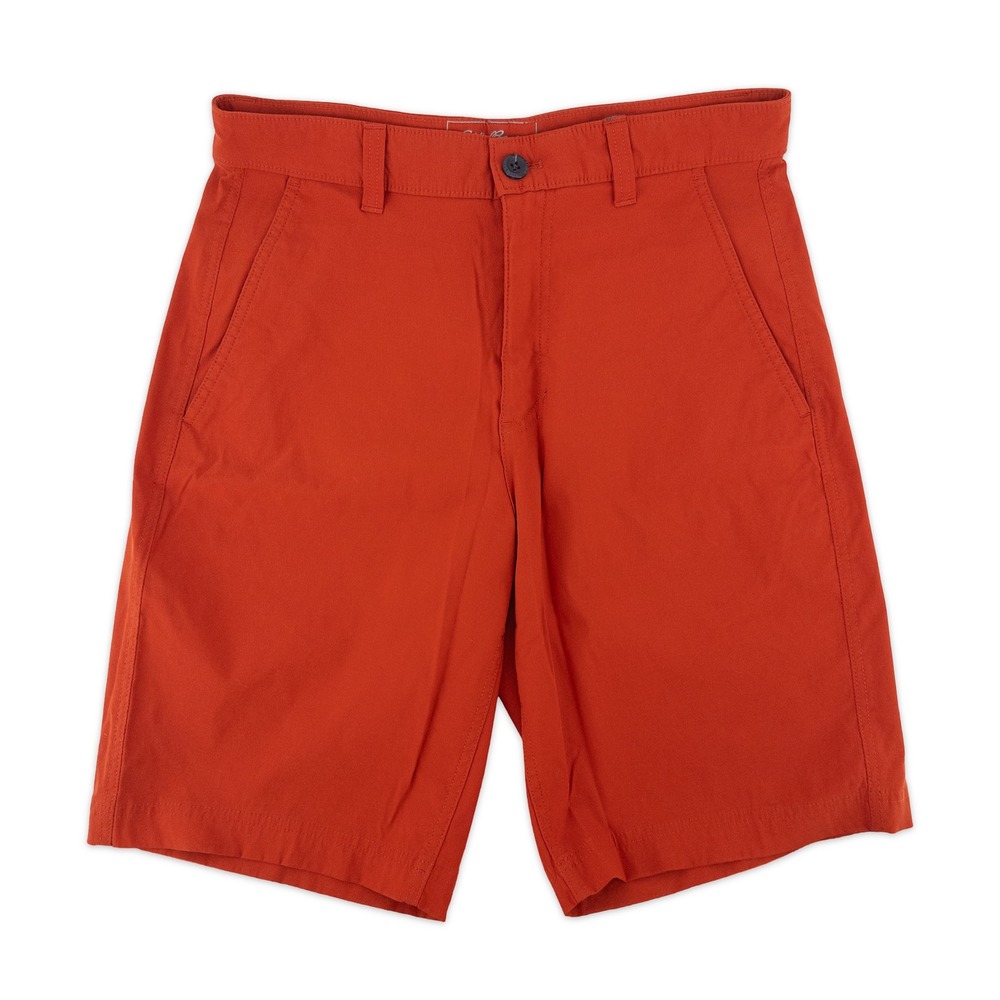 Eddie‎ Bauer Mens 30 Horizon Guide Chino Shorts Red Travex Stretch Hike Gorpcore